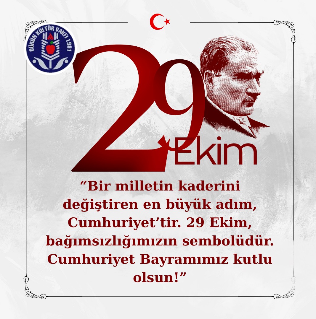 CUMHURİYET BAYRAMIMIZ KUTLU OLSUN