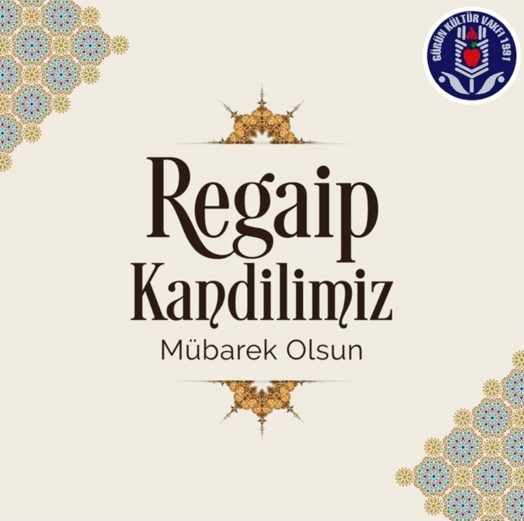 REGAİP KANDİLİMİZ MÜBAREK OLSUN.