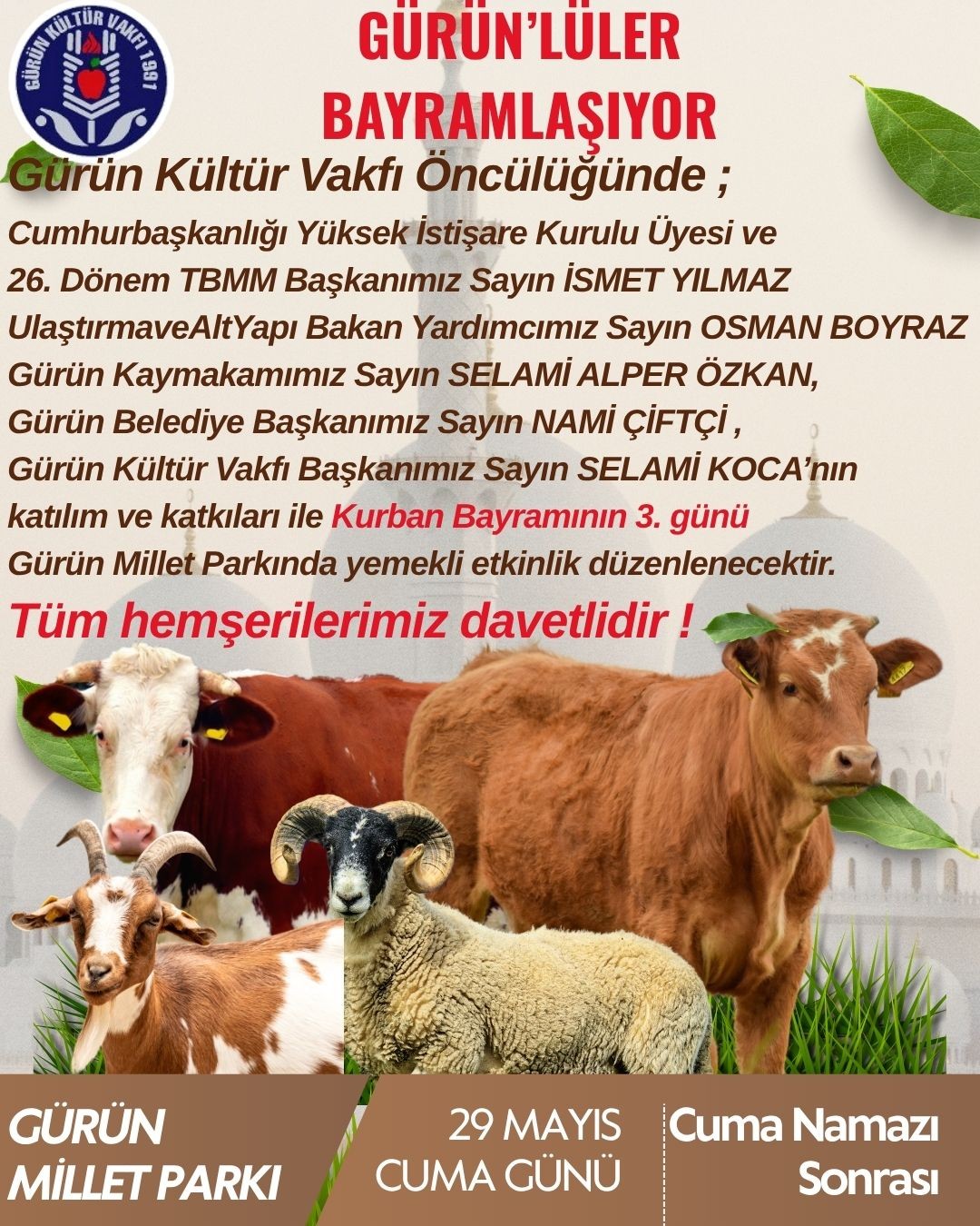  GÜRÜN DE BAYRAM SOFRASINDA BULUŞUYORUZ..