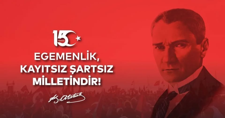 "EGEMENLİK KAYITSIZ ŞARTSIZ MİLLETİNDİR"