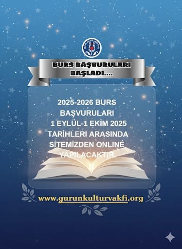 BURS BAŞVURULARI 1 EYLÜL-1 EKİM 2025 TARİHLERİ ARASINDA