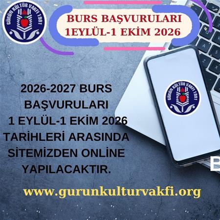 2026-2027 BURS BAŞVURULARI 1-EYLÜL- 1 EKİM ARASINDA YAPILACAK