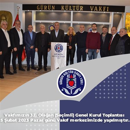 Vakfımızın 32. Olağan (Seçimli) Genel Kurul Toplantısını yaptık