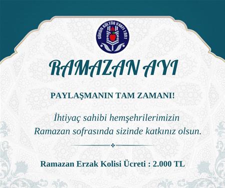 RAMAZAN AYI PAYLAŞMANIN TAM ZAMANI....