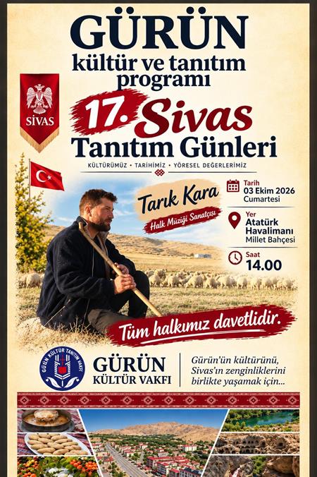  17. SİVAS GÜNLERİ'NE  TÜM HEMŞEHRİLERİMİZİ DAVET EDİYORUZ.