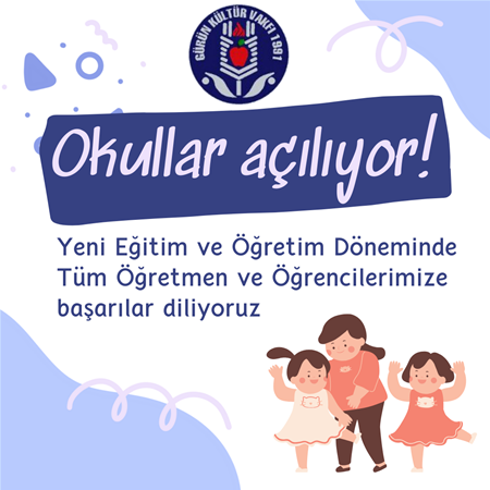 YENİ EĞİTİM ÖĞRETİM YILI HAYIRLI OLSUN